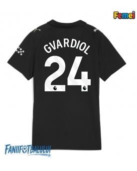 Manchester City Josko Gvardiol #24 Tricou Fotbal Replică 2025-26 Femei Deplasare